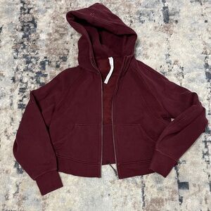 Lululemon full zip cropped scuba hoodie worn once